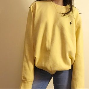 Cute Polo Ralph Lauren Vintage Sweatshirt Yellow